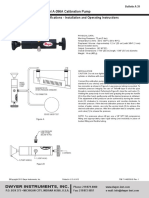 Model A-396A Calibration Pump: Specifications - Installation and Operating Instructions