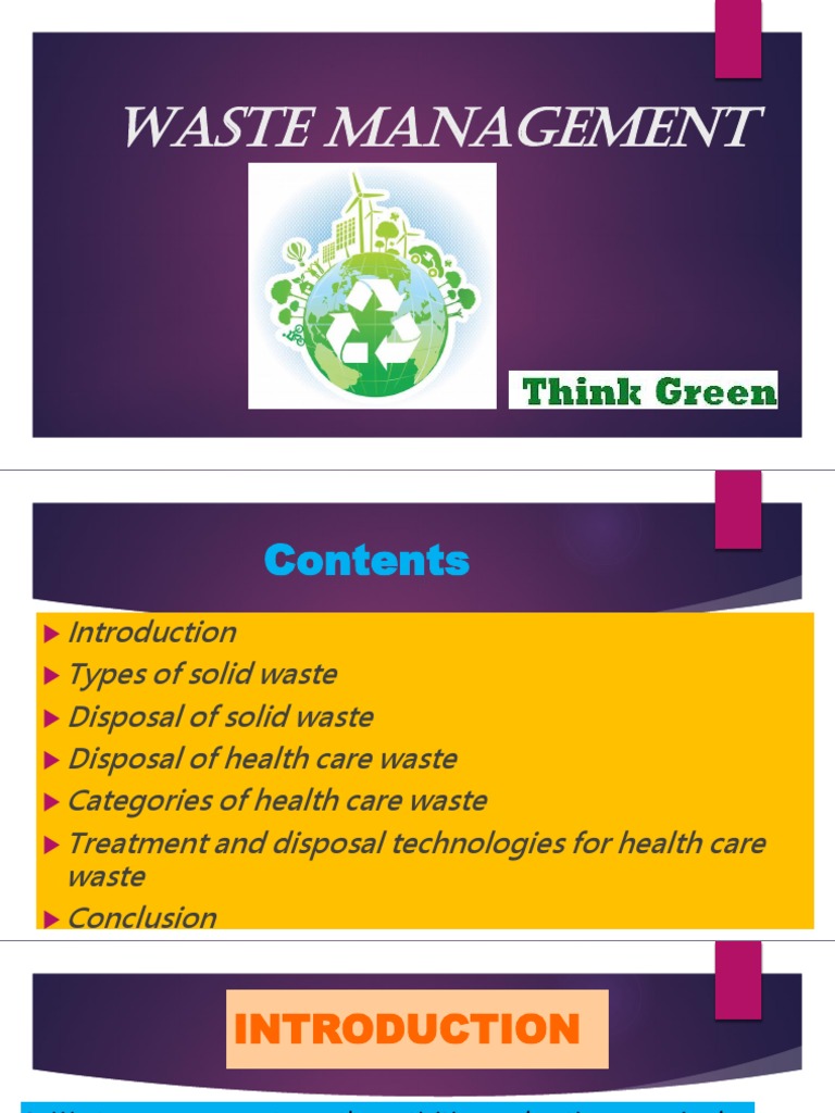 assignment on biomedical waste management pdf