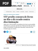 STF Proíbe Censura de Livros No Rio e Dá Recado Contra Discriminação _ Brasil _ EL PAÍS Brasil