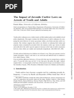 The Impact of Juvenile Curfew Laws On Arrests of Youth and Adults