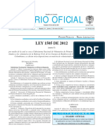 Ley 1505 de 2012 - Subsistema Nacional de Voluntariado PDF