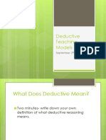 Deductive Teaching Models: September 29, 2014