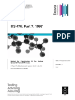 BS 476: Part 7: 1997: Method For Classification of The Surface Spread of Flame of Products
