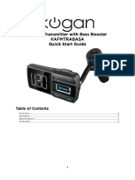 KAFMTRABASA - Car FM Transmitter With Bass Booster -User Manual