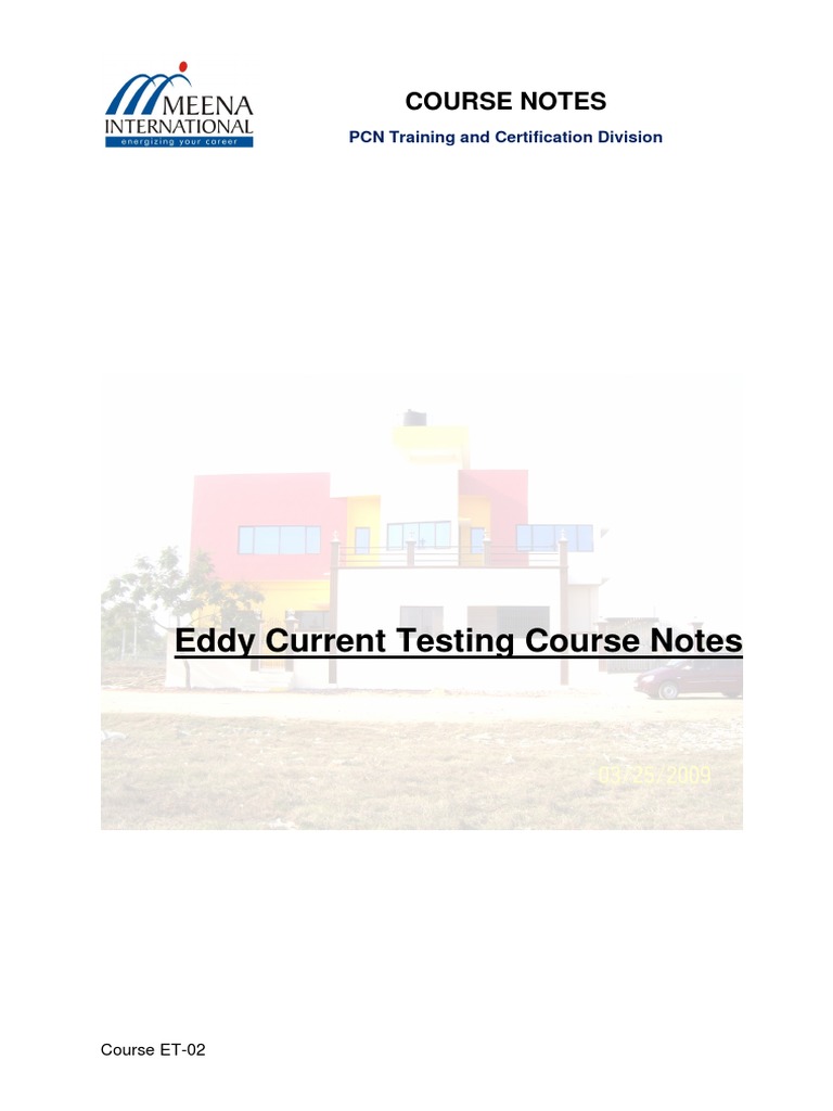 Eddy Current Testing Course Notes Pdf