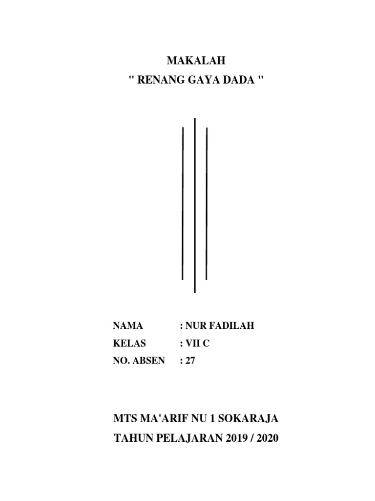 Makalah Renang Gaya Dada