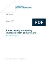 Consultation Paper Patient Safety and Quality Improvement in Primary Care Oct 2017