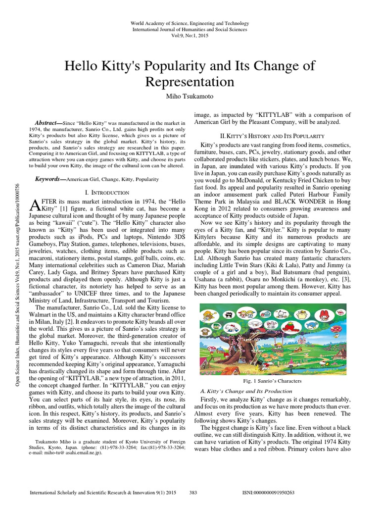 Hello Kitty's Global Appeal | PDF | Brand | Adolescence