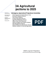 USDA Agricultural Projections To 2025