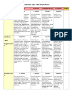 Documentary Style Video Project Rubric Activity Script and Storyboard