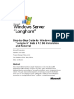AMSS Windows Server Longhorn Active Directory Installation and Removal