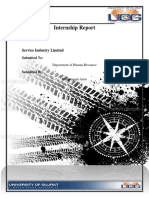 Internship Report: Service Industry Limited