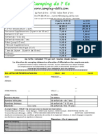 Camping D'île - Tarifs Bulletin Réservation 2019