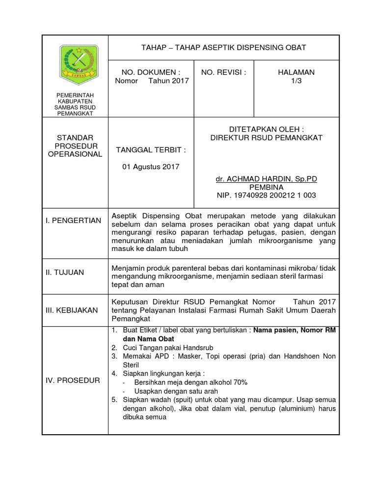 MPO 5 Ep 1 SPO TAHAPAN ASEPTIK DISPENSING OBAT PDF