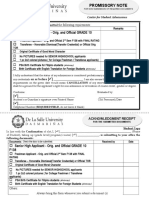 Promissory Note For Required Documents 2016long