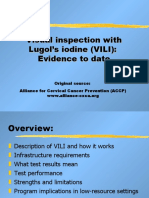 Visual Inspection With Lugol's Iodine (VILI) : Evidence To Date