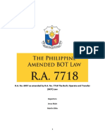 R.A. No. 6957 as amended by R.A. No. 7718 BOT Law Summary