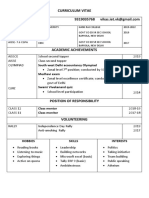 Curriculum Vitae: South West Delhi Accountancy Olympiad Medhavi Exam