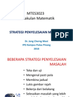 MTES3023 Penaakulan Matematik: Strategi Penyelesaian Masalah