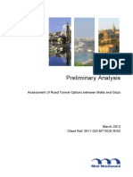 Preliminary Analysis - Assessment of Road Tunnel Options Between Malta and Gozo [Mott MacDonald]