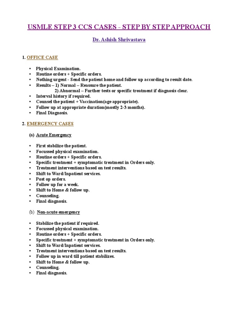 Usmle Step 3 Ccs In Short Pdf Physical Examination Medicine