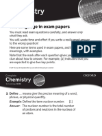 Chemistry: The Language in Exam Papers