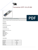 Mikrobits SFP Transceiver SFP-1G-LR-SM. Brochure
