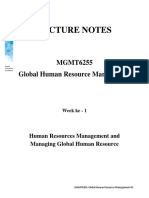 LN1-Human Resources Management and Managing Global Human Resource
