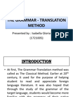 Tefl - Grammar Translation Method