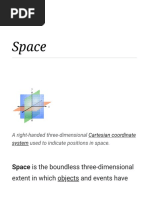 Space: Space Is The Boundless Three-Dimensional