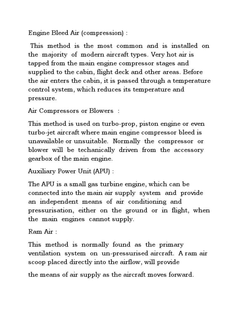 Engine Bleed Air PDF Engines Hvac