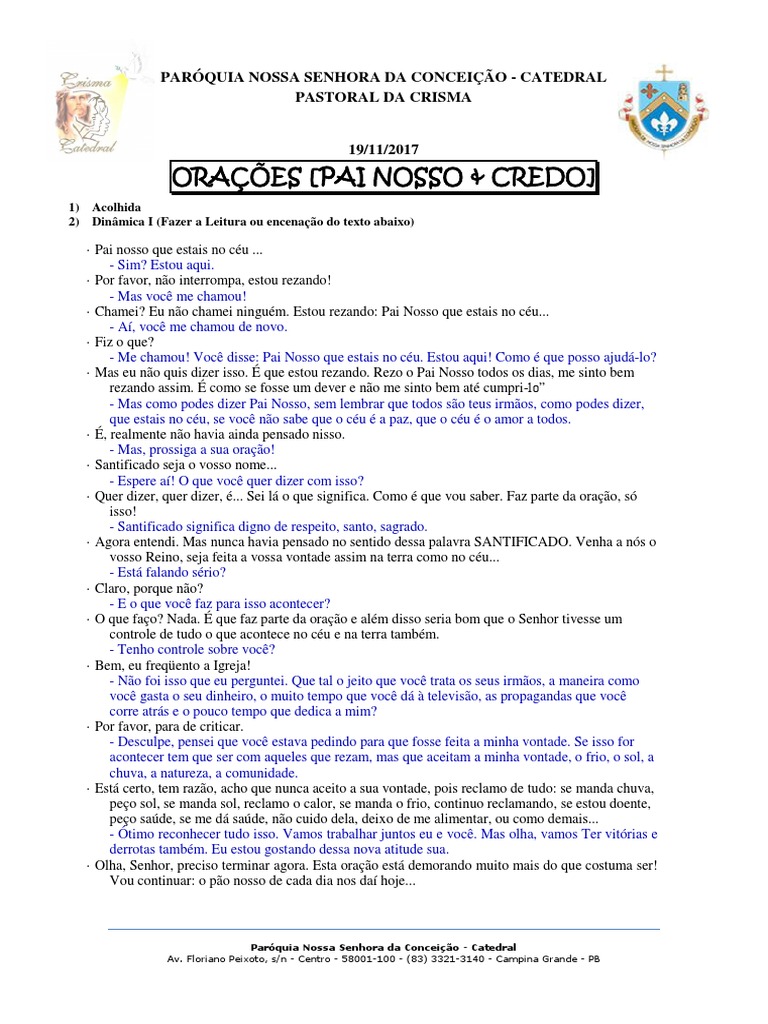 Pai Nosso Pdf Oração Do Senhor Oração