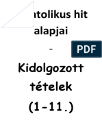 A Katolikus Hit Alapjai Kidolgozott Tételek