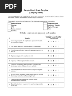 Sample 5 Point Likert Scale Template