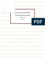 Type The Document Title