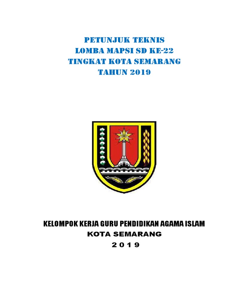 Juknis Mapsi Sd Ke 22 Th 2019 Kota Semarang