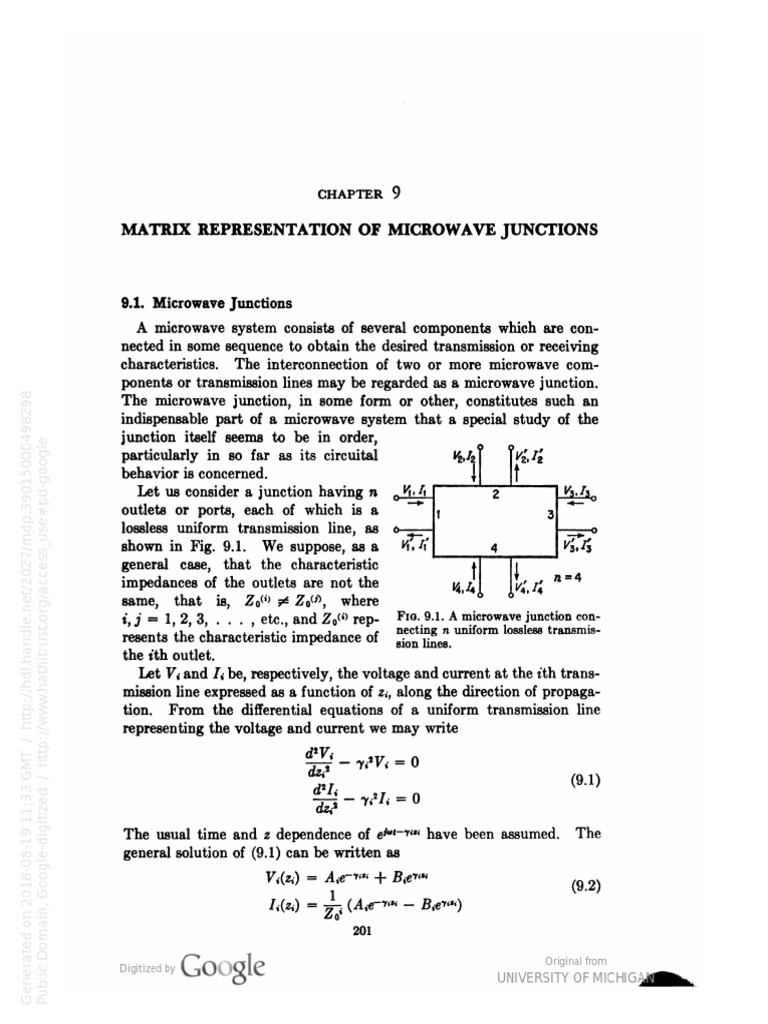 Microwave Circuits | PDF | Matrix (Mathematics) | Transmission Line