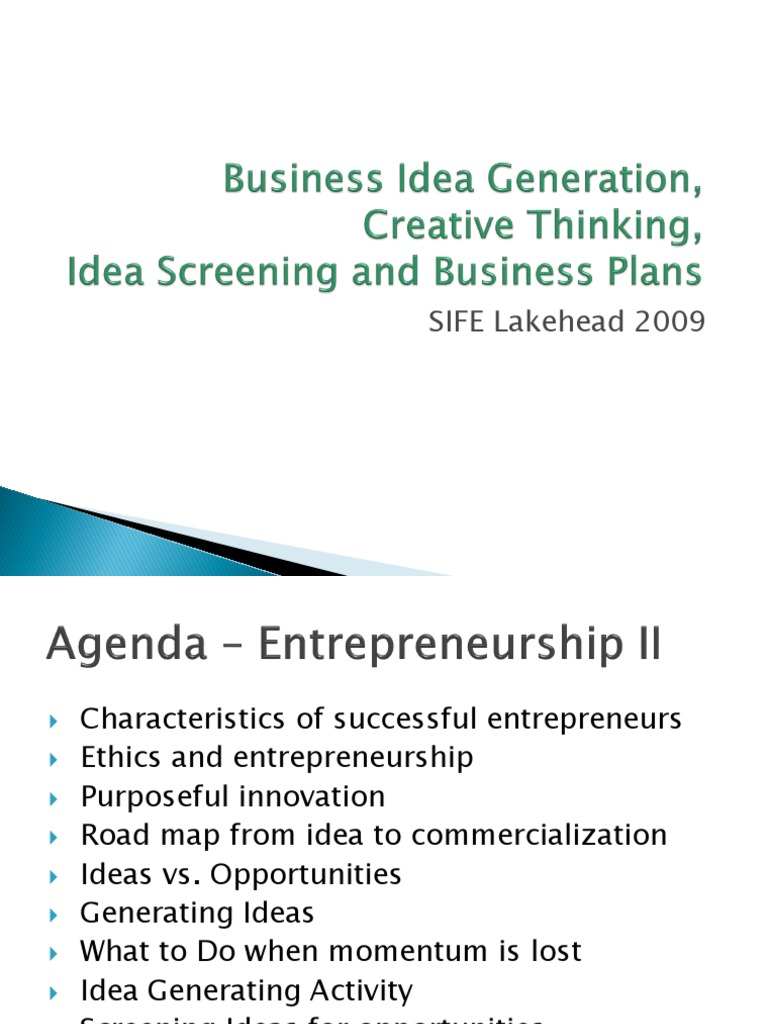 Idea Generation - Ch5 | PDF | Entrepreneurship | Bill & Melinda Gates ...