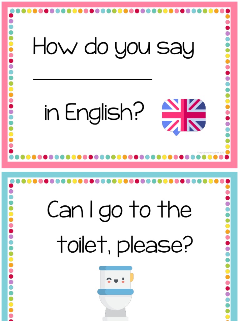 Classroom Language Posters PDF
