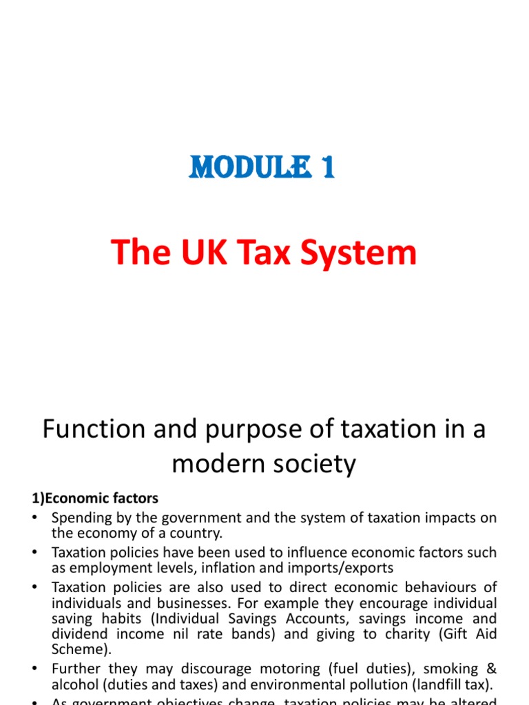 Overview of the UK Tax System | PDF | Income Tax | Tax Avoidance