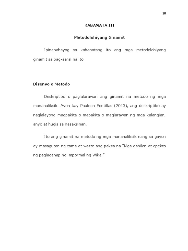 KABANATA III Printed | PDF