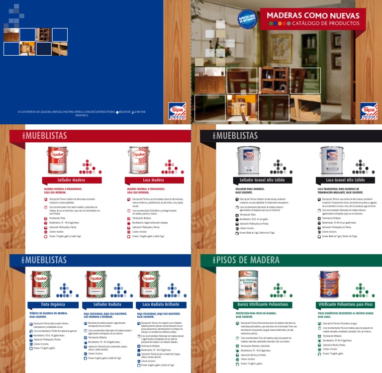 Catalogo Madera Pdf Madera Barniz