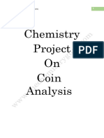 Chemistry Project Qualitative Analysis of Different Coins PDF