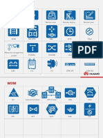 Transmission Network Flattened Icons (PPT, Blue)