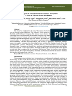 The Impact of Advertisement On Customer Perception: A Case of Telecom Sector of Pakistan