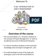 Cemba 567 Introduction To Project Management: Facilitator