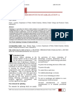 Splinting: Periodontium Stablization A Review