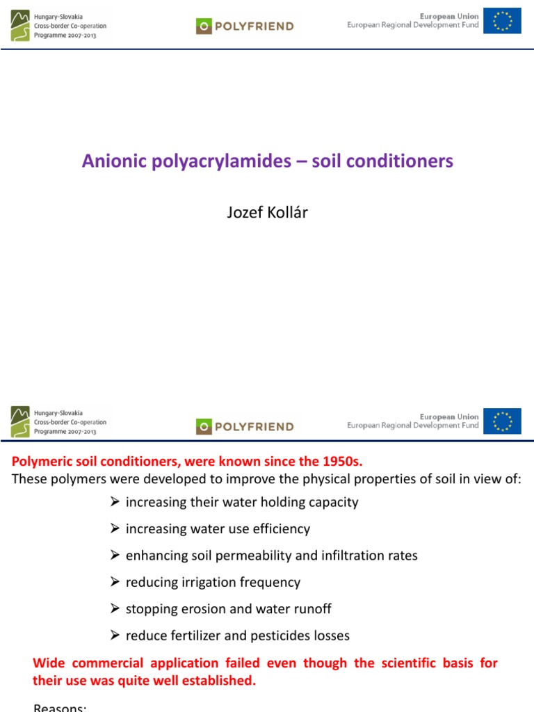Soil Conditioning with Polyacrylamides | PDF | Gel | Soil
