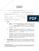 Contract (Sample) : Other Entity) Organized Under The Laws of - , With A Principal Place of