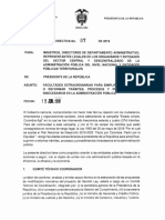 Directiva Presidencial 07 de Jun 13-2019 Facultades Extraordinarias PND